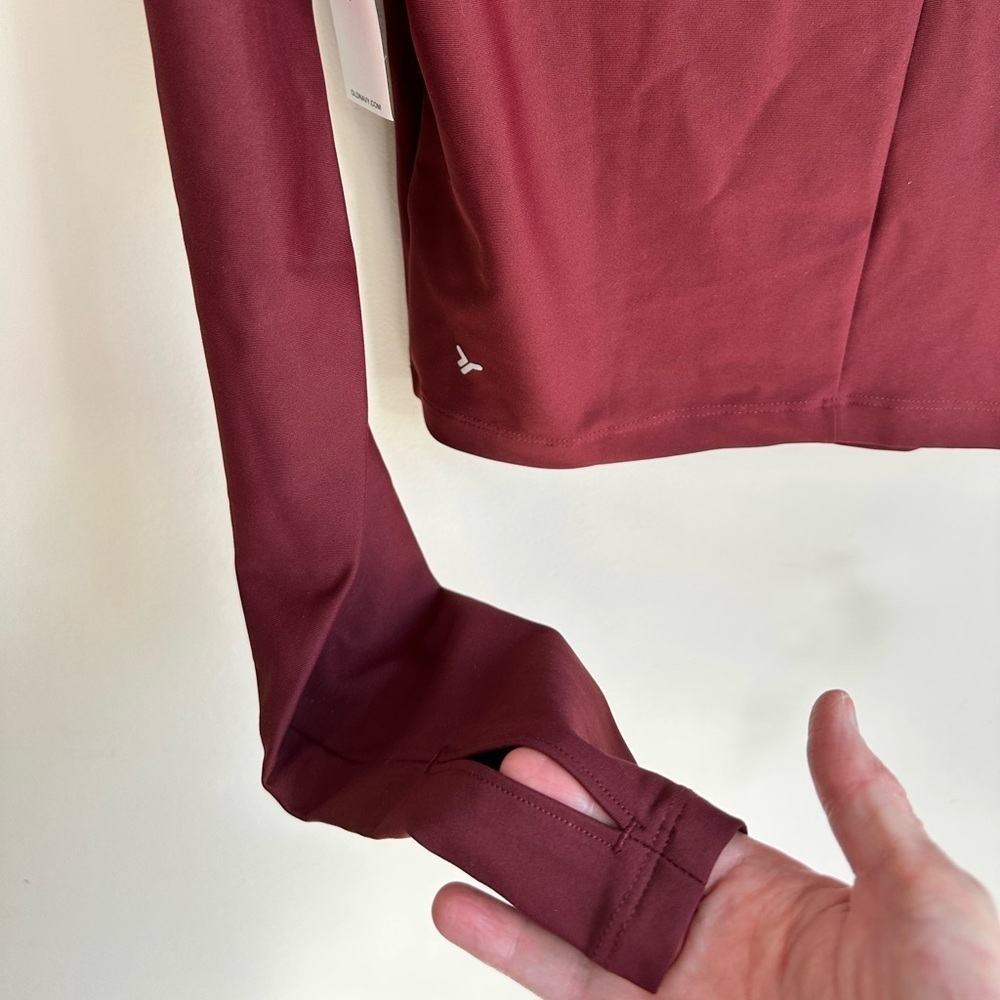 NWT Old Navy PowerSoft Crop Full Zip Jacket in Royal Velvet Size Small - Picture 8 of 16